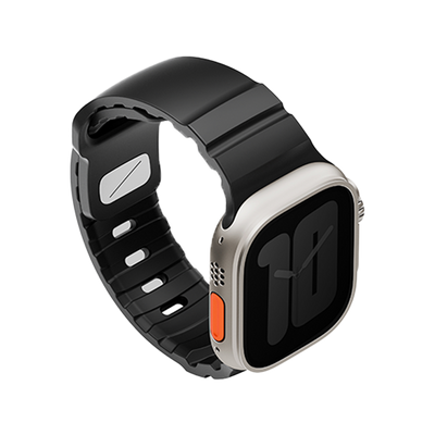 Uniq Alton Silicon Strap for Apple Watch 49/46/45/44mm - Midnight Black