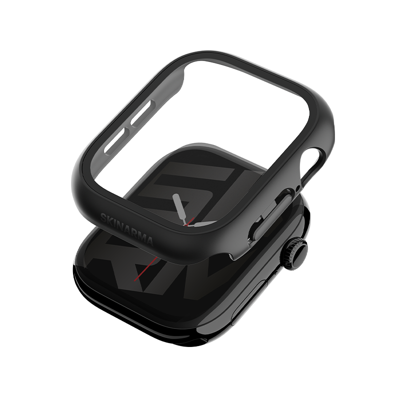 SKINARMA Gado Case With Glass Shield For Apple Watch 46 mm - Black