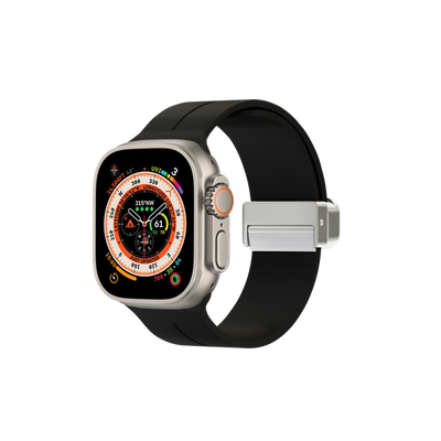 Smartix Premium Silicon Strap For Apple watch 49/45/44/42 - Black