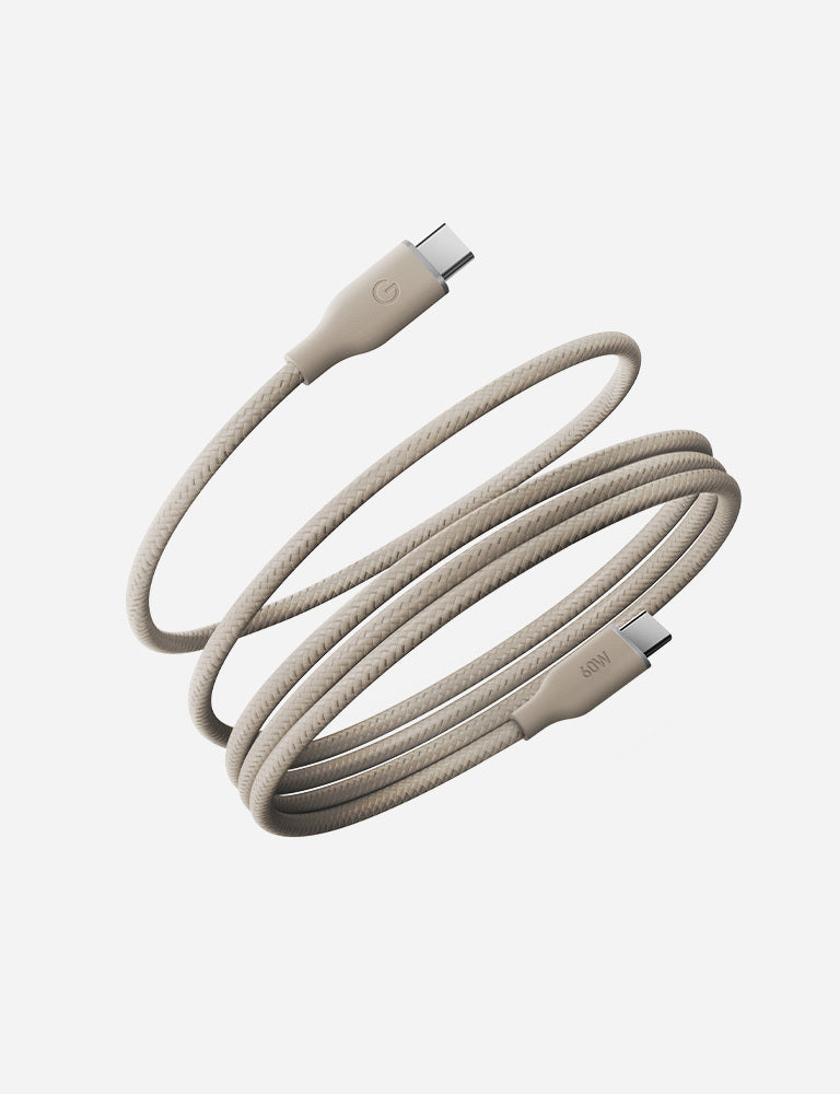 Energea Helix 60 Magnetic Cable - 480 Mbps / 60W / USB-C / 1.5 Meter / Natural