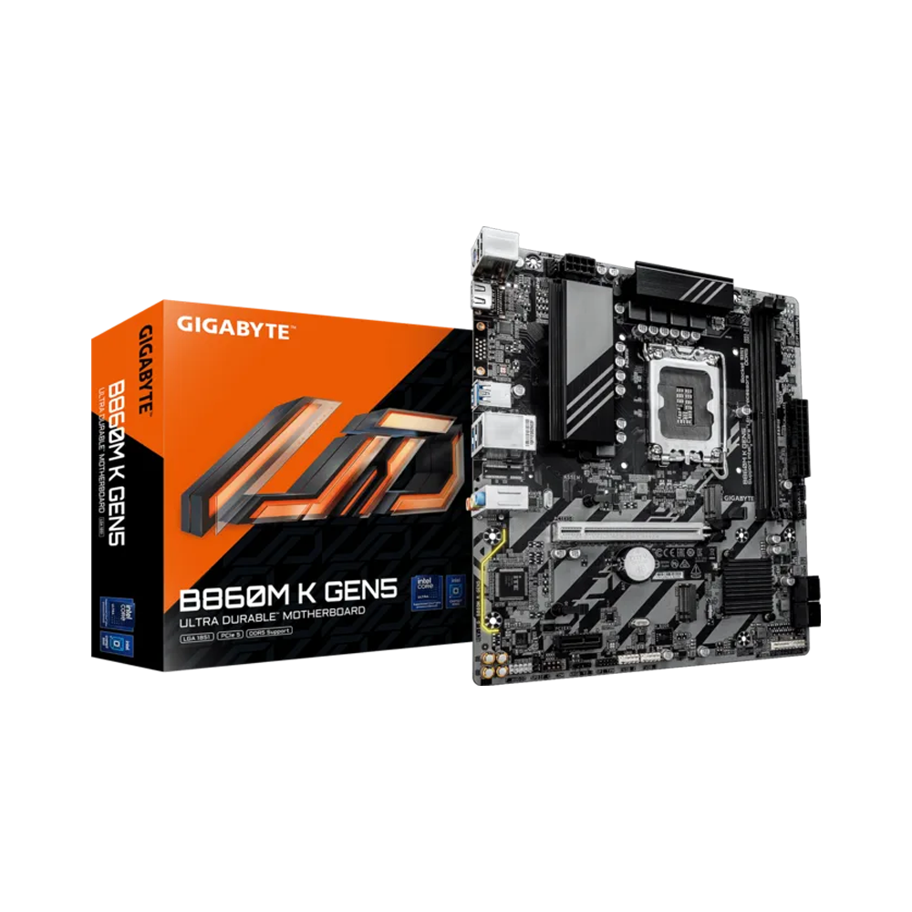 GIGABYTE B860M K GEN5 Motherboard - DDR5 / HDMI / USB - Black