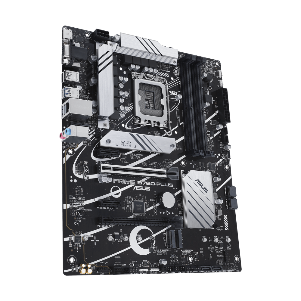 ASUS PRIME B760-PLUS ATX Motherboard - DDR5 / HDMI / DisplayPort / Ethernet / USB - Black