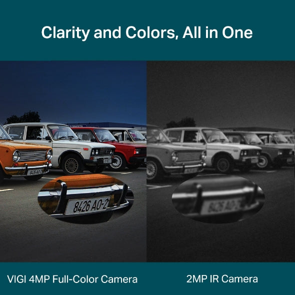 TP-Link VIGI C540V VIGI 4MP Outdoor Full-Color Dual-Lens Varifocal Pan Tilt Network Camera