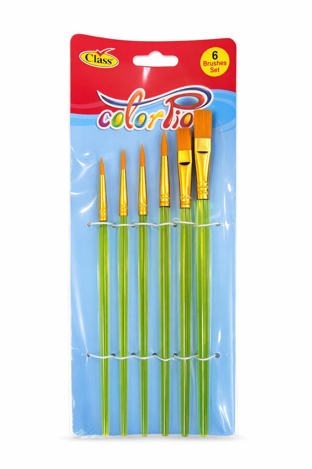 Class Kids Paint Brushes - Set of 6