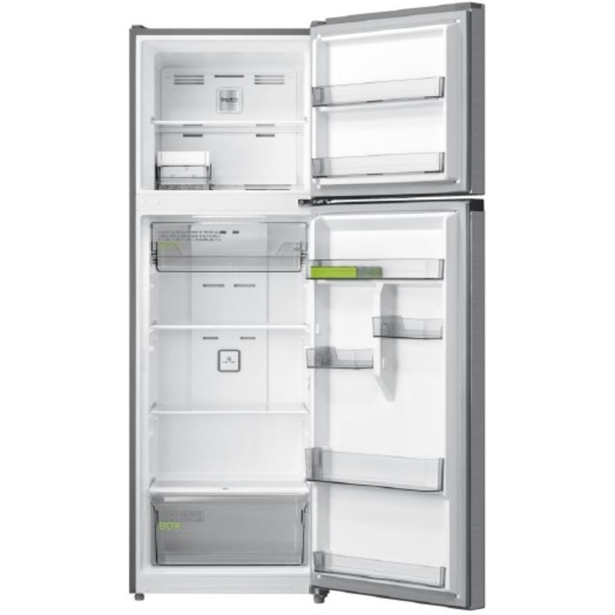 Midea Top Mount Freezer Refrigerator 338 Liters 12 CFT, Bru Steel - MDRT489MTE46AE