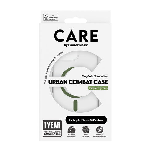 PanzerGlass Urban Combat Flagship MagSafe Case For Apple iPhone 16 Pro Max - Green