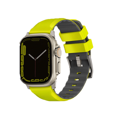 Uniq Linus Airosoft Silicone Strap For Apple Watch 49/45/44/42mm - Lime Green