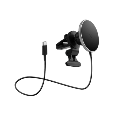 Energea MagDrive 15W MagSafe Car Charger (Desktop / Air Vent) - Gunmetal