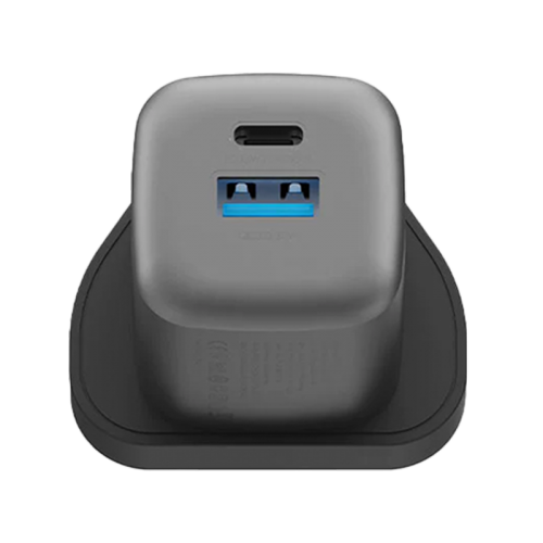 Energea Ampchargeمنفذ يو اس بي ومنفذ يو اس بي 35W GaN حائط شاحن Gunmetal