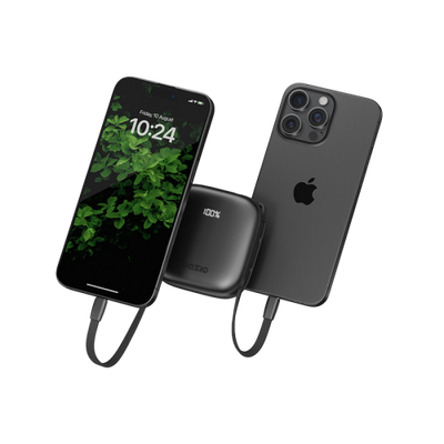 Bazic GoPower Fusion 4 in 1 Power Bank With Build in USB-C And Lightning Cable 10000mAh - Truffle