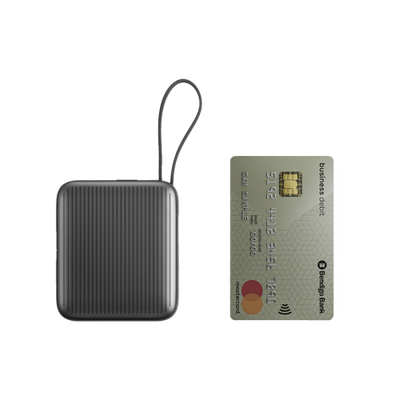 Energea Integra Mini 35 Power Bank 10000mAh With Build in USB-C Cable & Display - Gunmetal