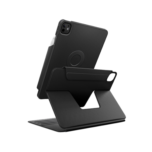 Uniq Rovus Snap Mount Magnetic 360 Rotating Detachable Case for iPad Pro 13" M4 7th Gen - Dallas Black