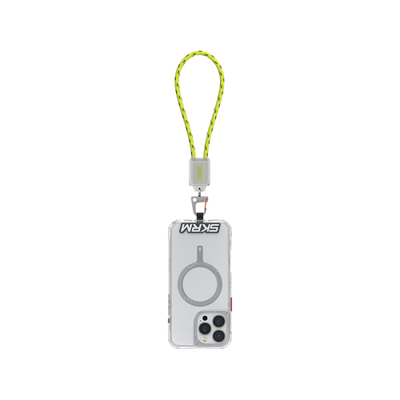 SKINARMA Dyno VE USB-C to USB-C 2-In-1 240W Hand Strap and Charging Cable - Lime Green