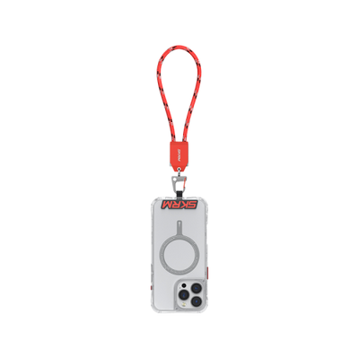 SkinArma Dyno VE USB-C to USB-C 2-In-1 240W Hand Strap and Charging Cable - Vermilion