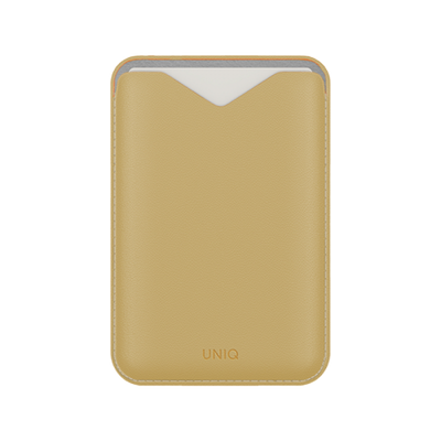 Uniq Lyden Evo Wallet Magnetic Snap-on Stand With Card Holder for iPhone - Canary Yellow