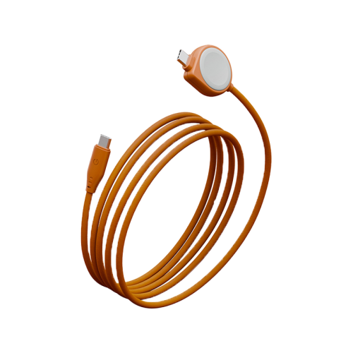 Energea Flow Duo Watch With Watch Cable - 480 Mbps / 60w / 1.5 Meter / USB-C / Orange