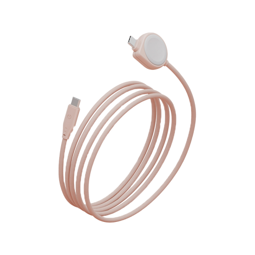 Energea Flow Duo Watch With Watch Cable - 480 Mbps / 60w / 1.5 Meter / USB-C / Pink