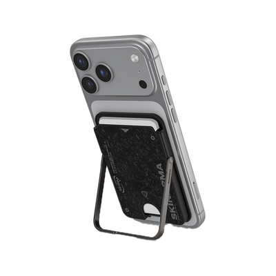 SkinArma Vektor Magnetic Card Holder With Smart Kick Stand - Onyx