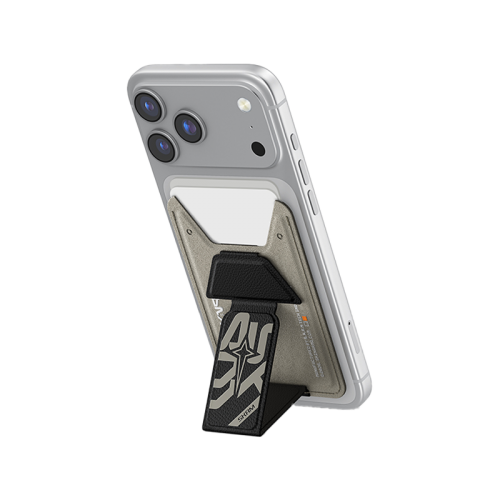 SkinArma Kado Phantom Wallet Mag-Charge Card Holder With Grip Stand - Grey