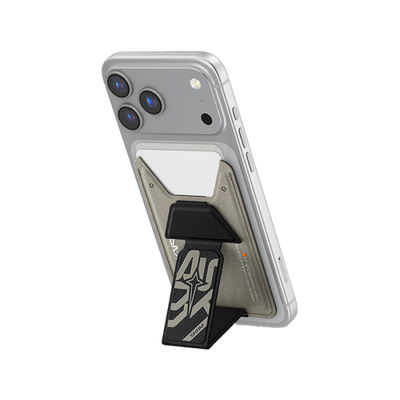SkinArma Kado Phantom Wallet Mag-Charge حامل بطاقة مع حامل رمادي