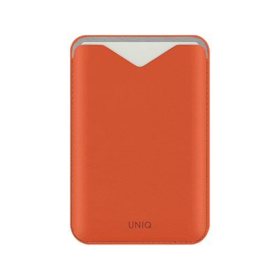 Uniq Lyden Evo Wallet Magnetic Snap-on Stand With Card Holder - Flame Orange