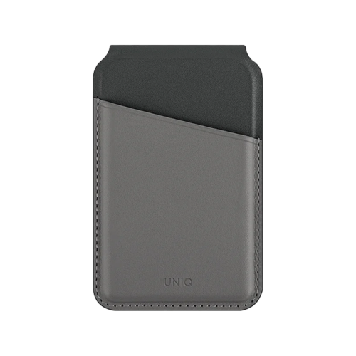 UNIQ LYDEN DS RFID-BLOCKING MAGNETIC CARD HOLDER WITH STAND - CHARCOAL (RHINO GREY/BLACK)