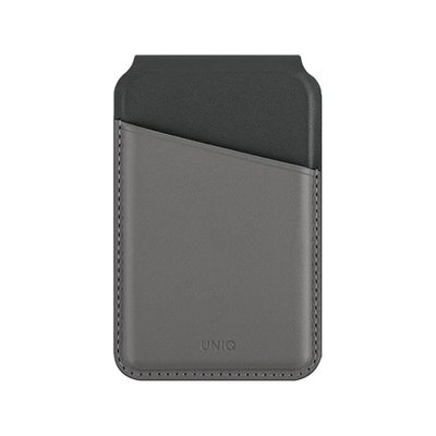 UNIQ LYDEN DS RFID-BLOCKING MAGNETIC CARD HOLDER WITH STAND - CHARCOAL (RHINO GREY/BLACK)