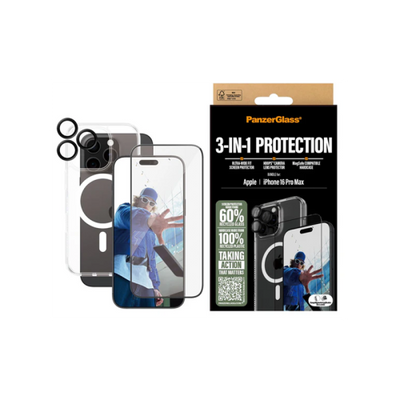 PanzerGlass 3-in-1 Privacy Protection Bundle For Apple iPhone 16 Pro Max - Privacy