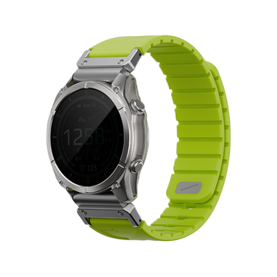 Uniq Fluo Magnetic Smart Watch Strap with Removable Connector For Garmin Watch 26mm Lug - Dark Lime
