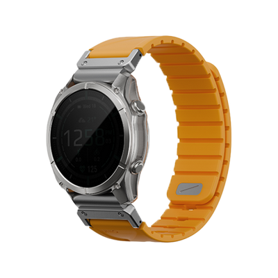 Uniq Fluo Magnetic Smart Watch Strap with Removable Connector For Garmin Watch 26mm Lug - Pale Orange