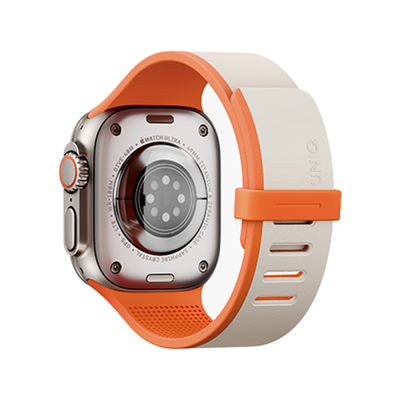 Uniq Revix IV Reversible Magnetic Strap For Apple Watch 49/46/45/44mm - Clay/ Volt Orange