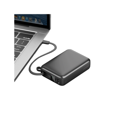 Energea Integra Ultra 45 Power Bank With Build in USB-C Cable - 20000mAh / Gunmetal