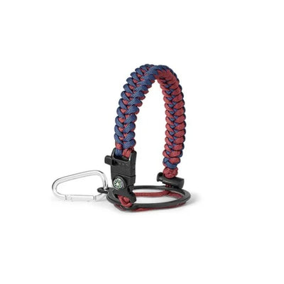 Buzio Paracord Carrier Strap Cord-Fits Wide Mouth Bottle - Ruby Red Navy