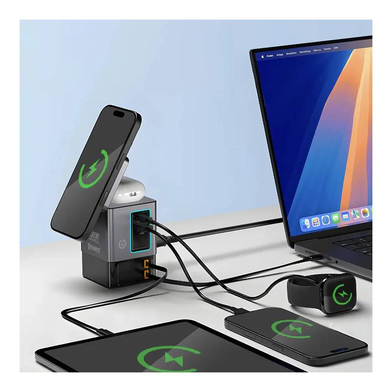XPower OE100 USB-C Magnetic Absorption Zinc Alloy Sync & Charge Cable - 100W / 1 Meter / Gray
