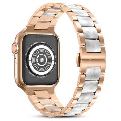 Wiwu Resin Steel Belt For Apple Watch 42 / 44 / 45 / 49Mm - Rose White Smart Watches