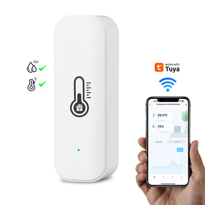 Gopeta Tuya Smart Wi-Fi Temperature and Humidity Sensor - White