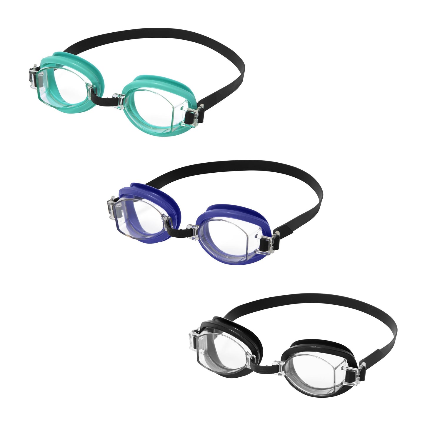 Bestway Aqua Burst Essential Goggles (Contents:One Pair of Goggles, 3 Assorted Colors) Age 14+