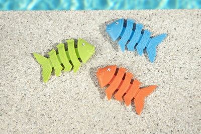 Bestway Squiggle Wiggle Fish Dive Toys (Contents: One Set of Dive Fishes, 3 Assorted Colors) - Age 3+