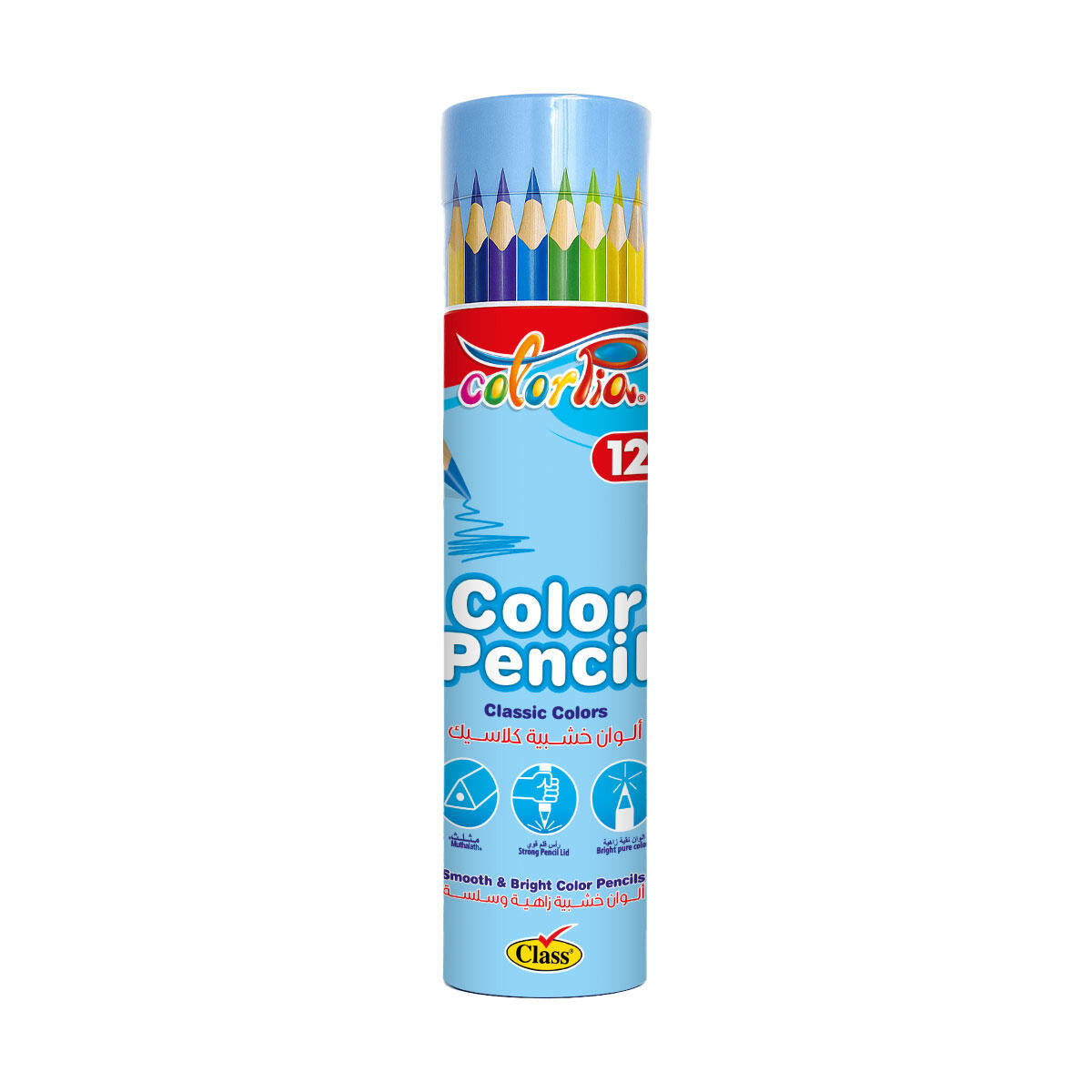 Class Calperia Colored Pencils - 12 Pieces