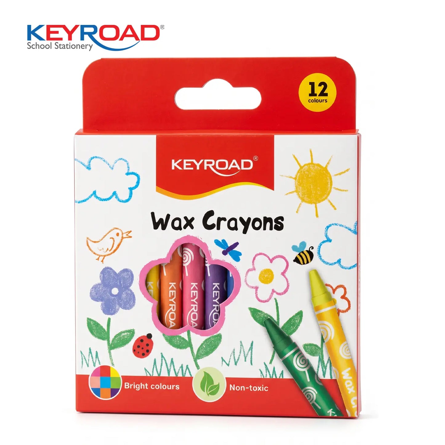 Keyroad Wax Crayon - 12 Pieces