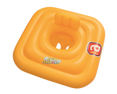 Bestway 76cm x 76cm Wondersplash Square 3-Ring Baby Boat (Contents: 1 Baby Seat) - Age 1-2