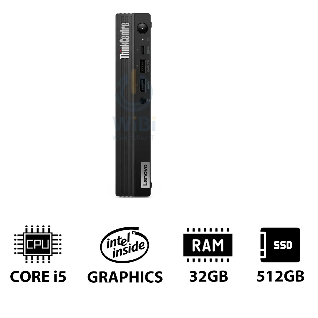 Lenovo ThinkCentre M70q Gen 4 Tiny - i5 / 32GB / 512GB (NVMe M.2 SSD) / Win 11 Pro / 1YW - Desktop