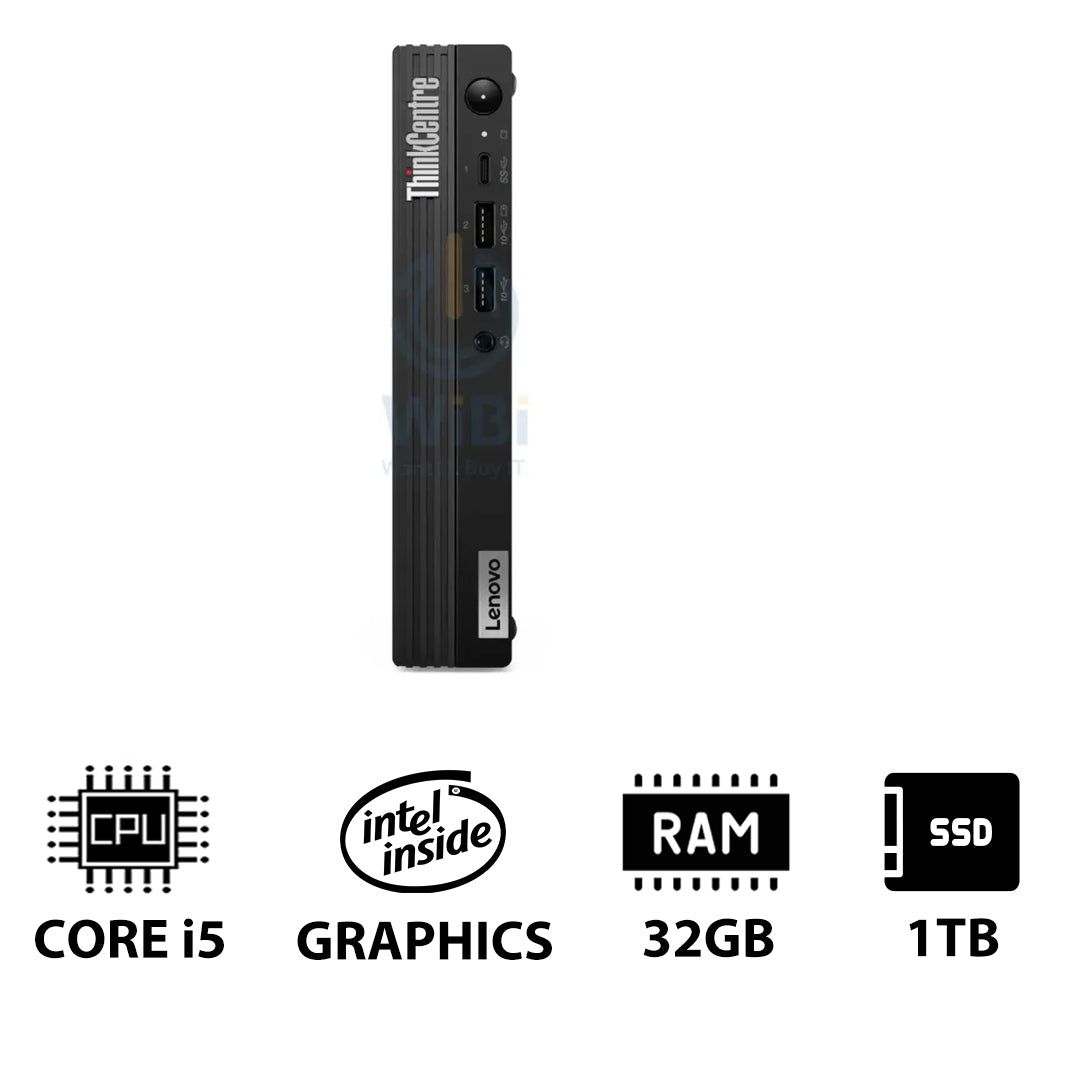 Lenovo ThinkCentre M70q Gen 4 Tiny - i5 / 32GB / 1TB (NVMe M.2 SSD) / DOS (Without OS) / 1YW - Desktop