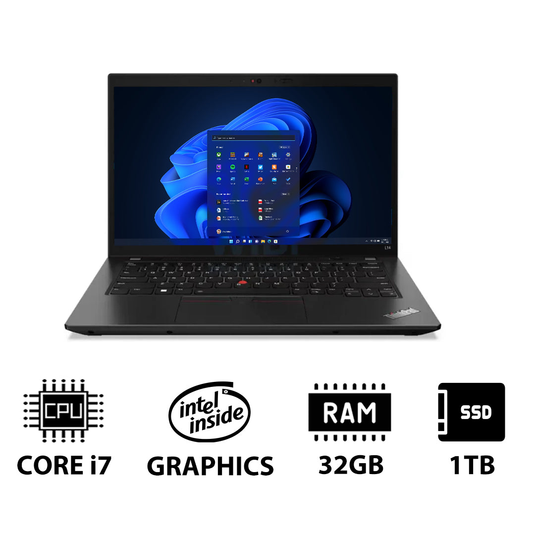 Lenovo ThinkPad L14 Gen 4 - 14.0" FHD Non-Touch / i7 / 32GB / 1TB (NVMe M.2 SSD) / Win 11 Pro / 3YW / English/Arabic - Laptop