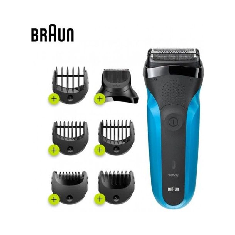 Braun Series 3 310 BT Electric Shaver- Black/Blue