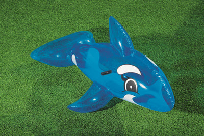 Bestway 1.57m x 94cm Whale Ride-on (Contents: 1 Ride-on, Repair Patch) - Age 3+