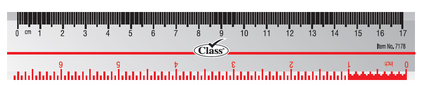 Class Quality Acrylic Lined Ruler - 17cm