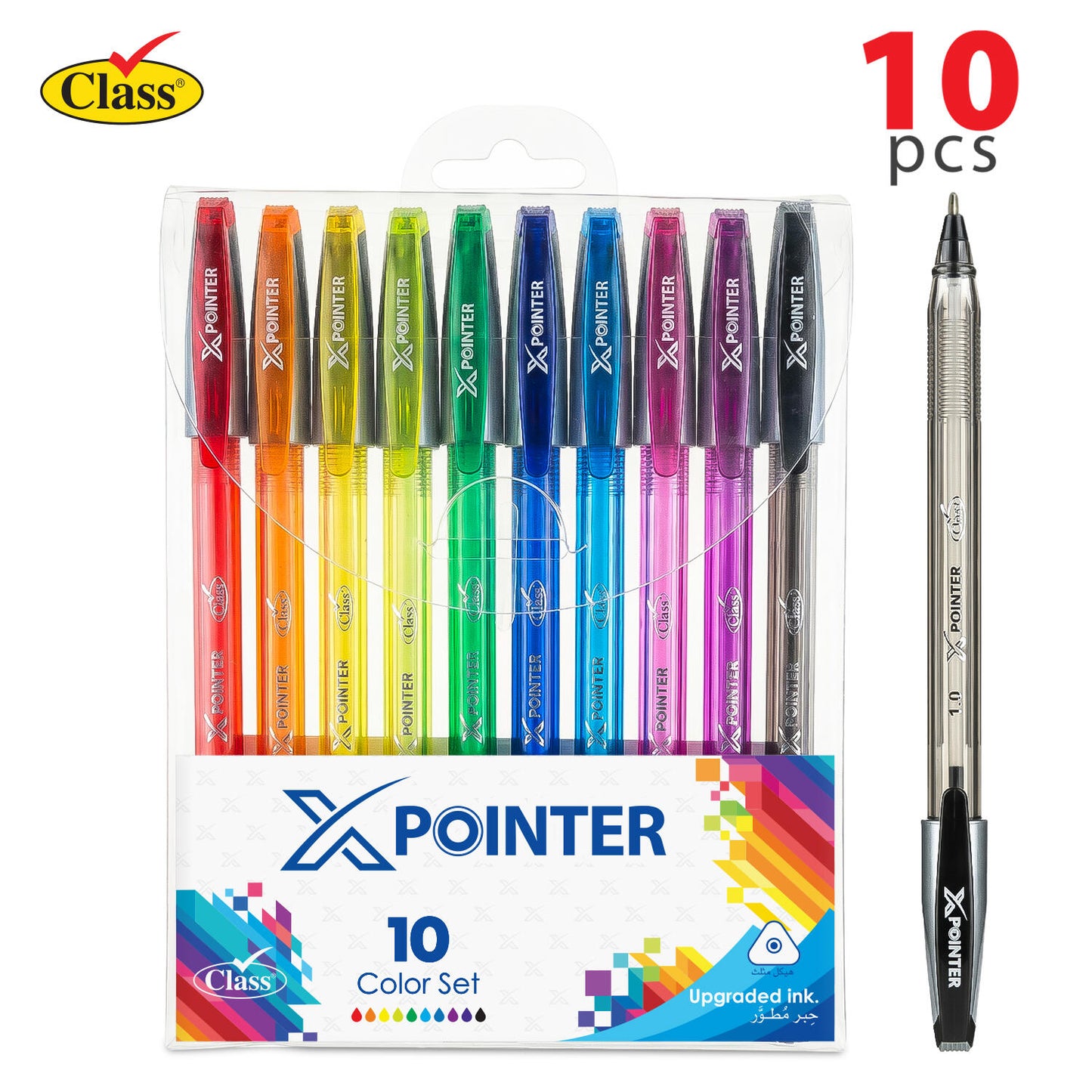 Class X Point Ballpoint Pen Set Of 10 Colors