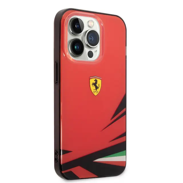Ferrari iPhone 14 Pro Max PC/TPU Case with Double Layer Print - Red Accessories > Mobiles & Tablets > Mobiles