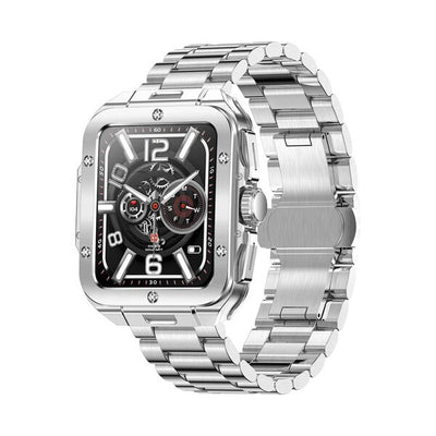 Swiss Military Smart Watch Silver Frame Silver Stainless Steel Strap Smart Watches